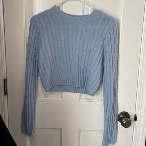 H&M Baby Blue Cropped Sweater